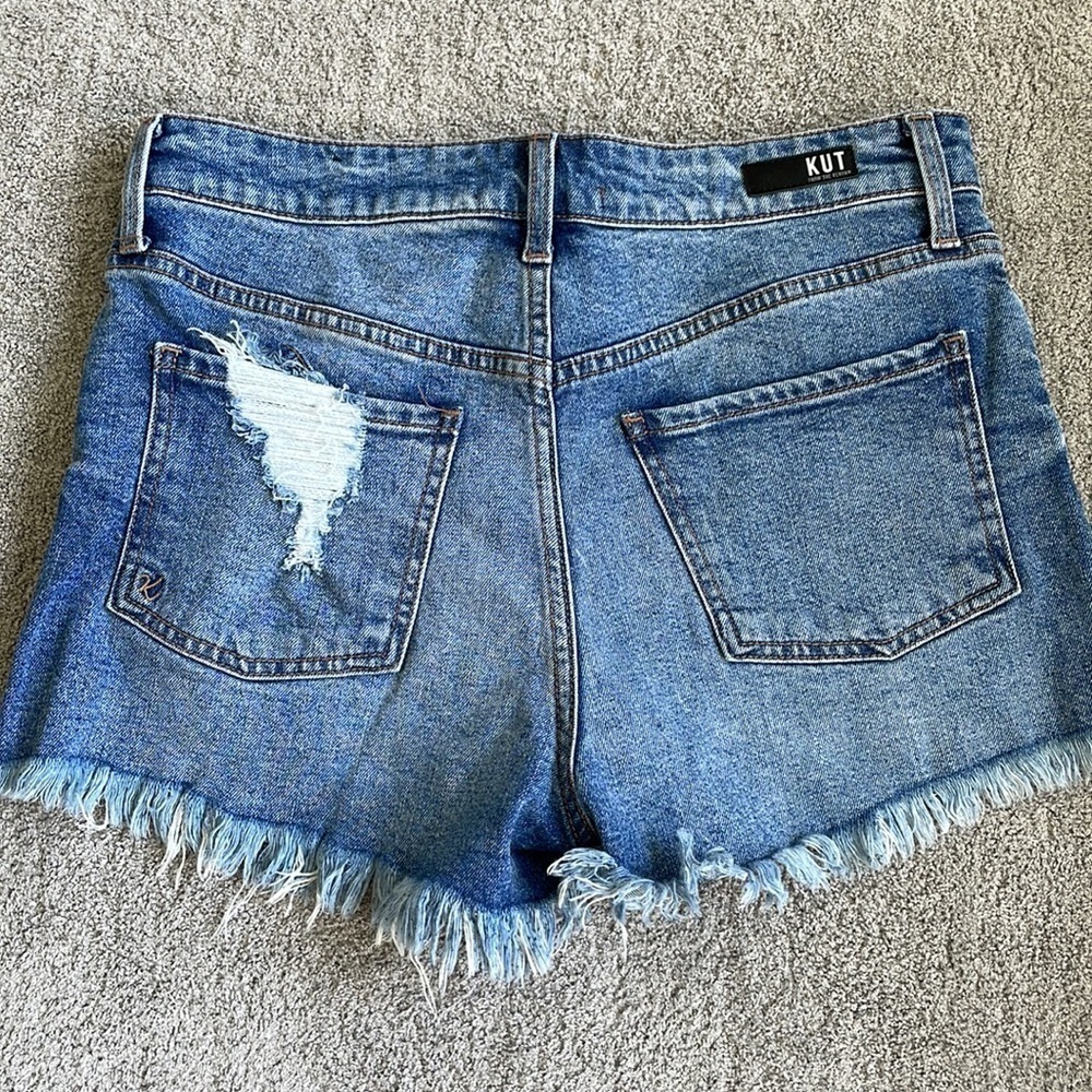 EC Kut from the Kloth Jane High Rise Button Fly Denim Short - Size 4 - Picture 3 of 6